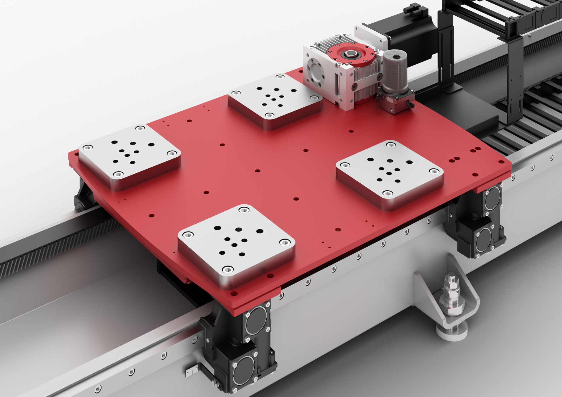 TrackMotion Floor TMF - a linear axis for robots - adapter plate | © Güdel Group AG